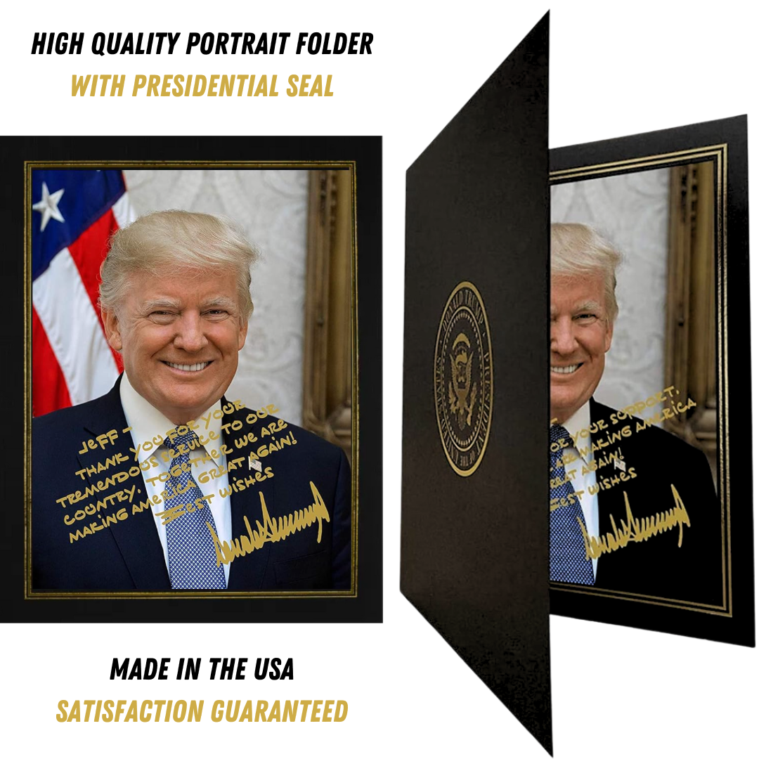 Donald Trump Signed Portrait - Choose Any Message