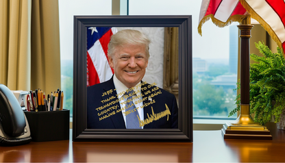 Donald Trump Signed Portrait - Choose Any Message