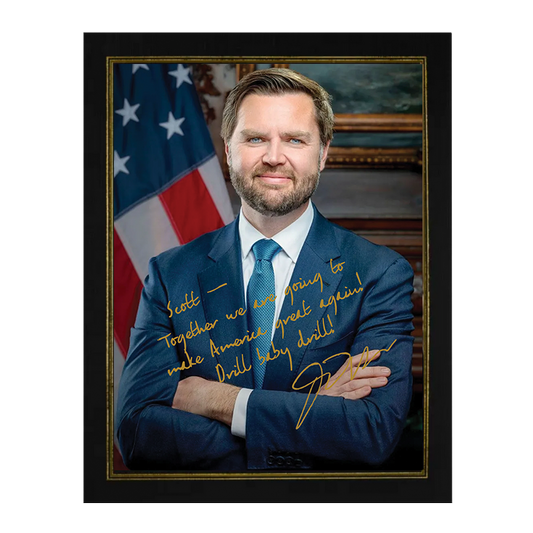 JD Vance Signed Portrait - Choose Any Message